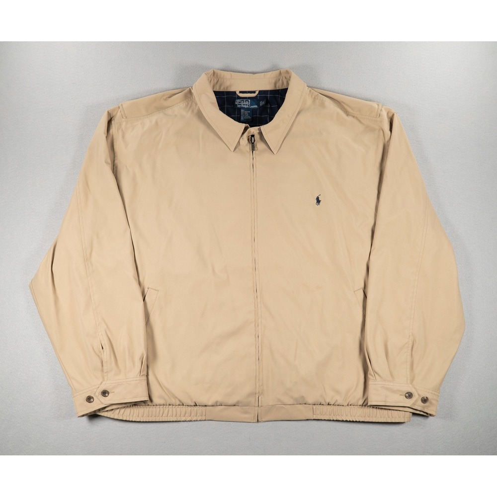 Vintage Polo by Ralph Lauren Tan Harrington Jacket Men's 4XB Big Tall